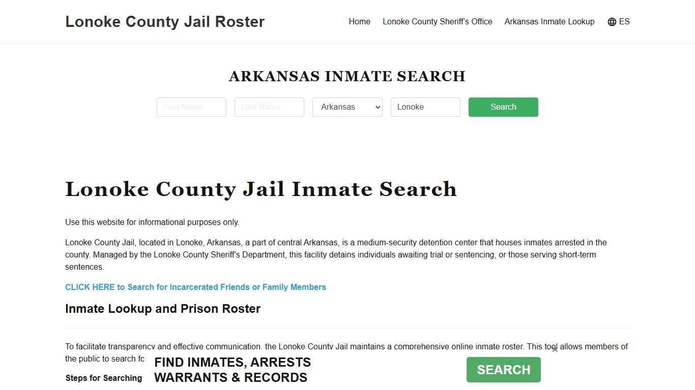Lonoke County Jail Roster Lookup, AR, Inmate Search